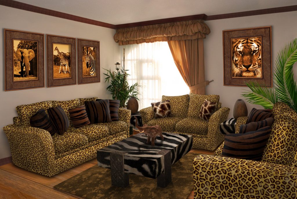 african retro living room